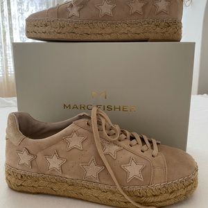 Suede Espadrille platform sneaker